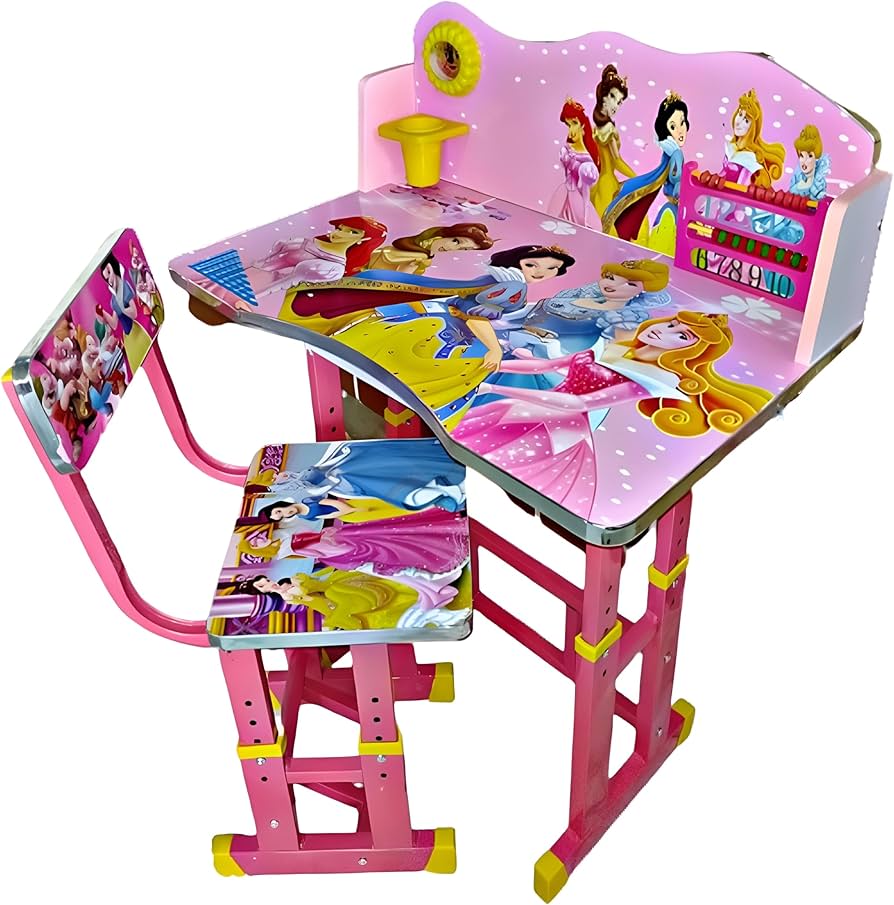 Puci Engineered Wood Study Table (Free Standing, Finish Color - Multicolor, Chair Included, DIY(Do-It-Yourself)