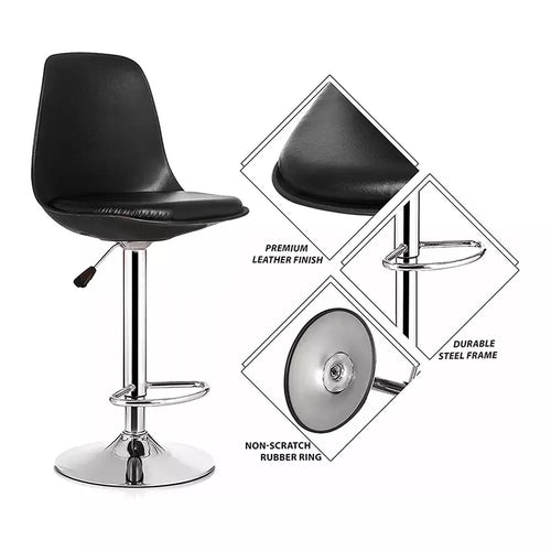 DPI Bar Stool Chair Glossy Finish Black, CH-1-RAPID-BLACK-P1
