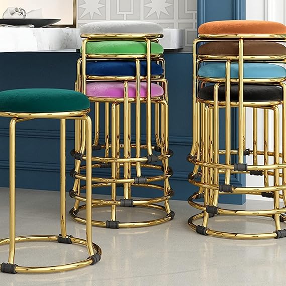 Metal Office Stool Versatile Stackable And Compact Chair For Makeup Vanity Dining Office Round Design Small Spaces And Convenience Perfect For Home And Salon&nbsp;&nbsp;